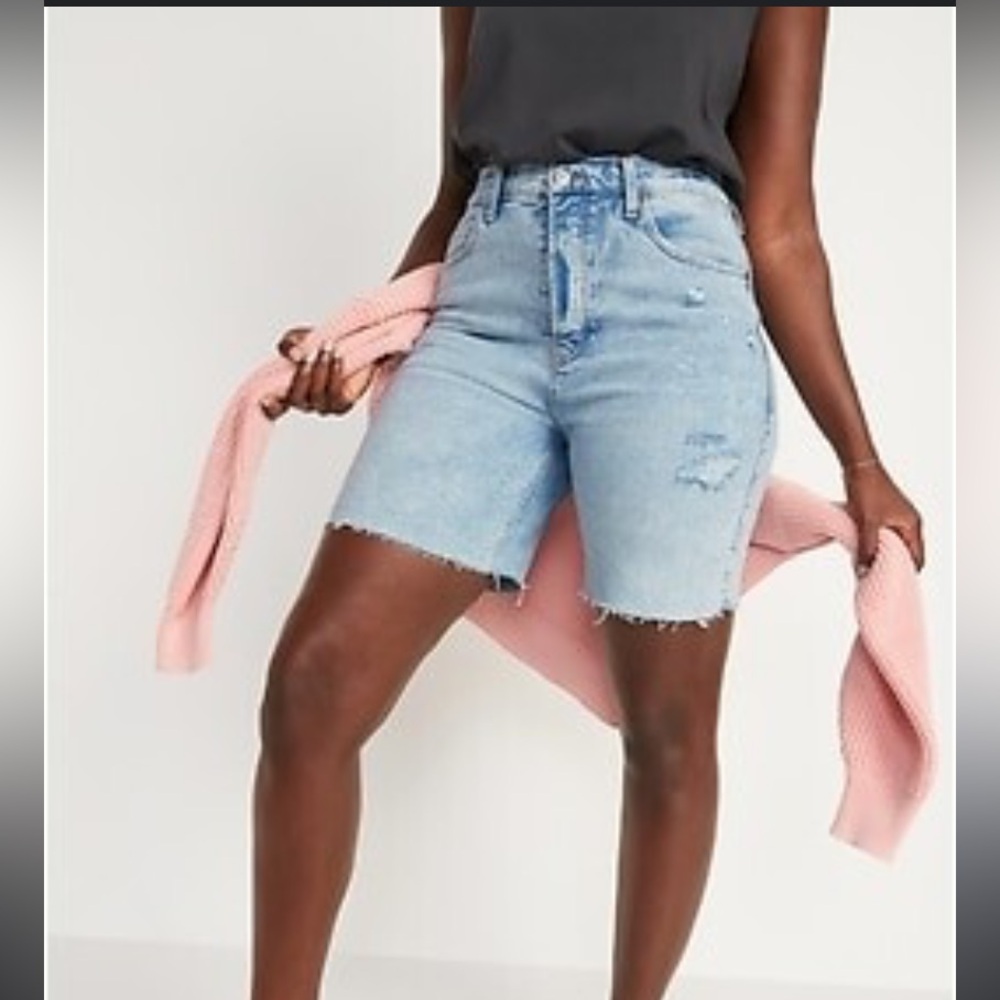 Old navy extra high rise sky high jeans shorts